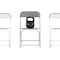 Flash Furniture 4PK Commercial Grade Gray Plastic Folding Chairs 4-LE-L-3-W-GY-GG - alternate 1